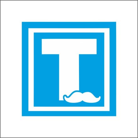 tanuló vezető mágnes matrica T betű bajusz