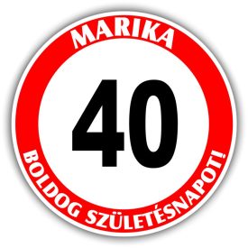 Születésnap tábla, saját névvel