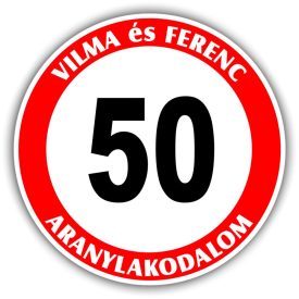 Aranylakodalom, ezüstlakodalom, házassági évforduló - ajándék tábla