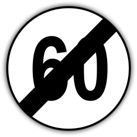 Sebesség feloldó, közlekedési tábla