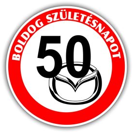 Szülinapos tábla választható emblémával és évszámmal.