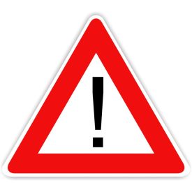 Egyéb veszély KRESZ tábla