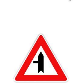 Útkereszteződés alárendelt úttal, KRESZ tábla