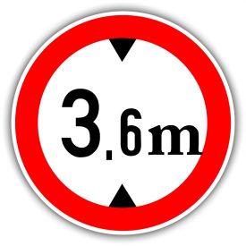 Magasság korlátozás, KRESZ tábla