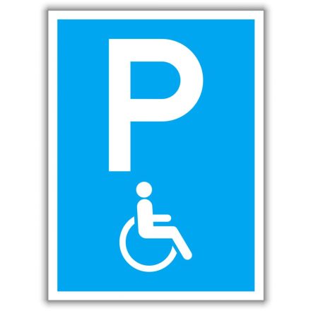 Mozgássérült parkoló, közlekedési tábla