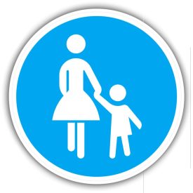 Sétaló utca, közlekedési tábla