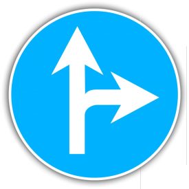 Kötelező haladási irány, közlekedési tábla