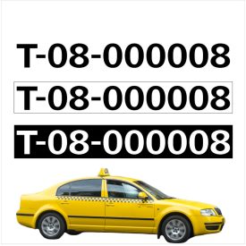 TAXI ENGEDÉLYSZÁM MÁGNES