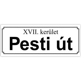 Utcanév tábla készítése